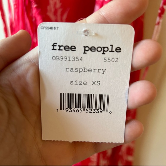 Free people raspberry lilies floral dress - Picture 9 of 9